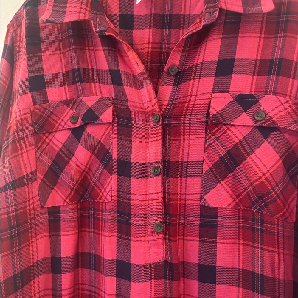Isabel Maternity Plaid Shirt Dress - Picture 4 of 6